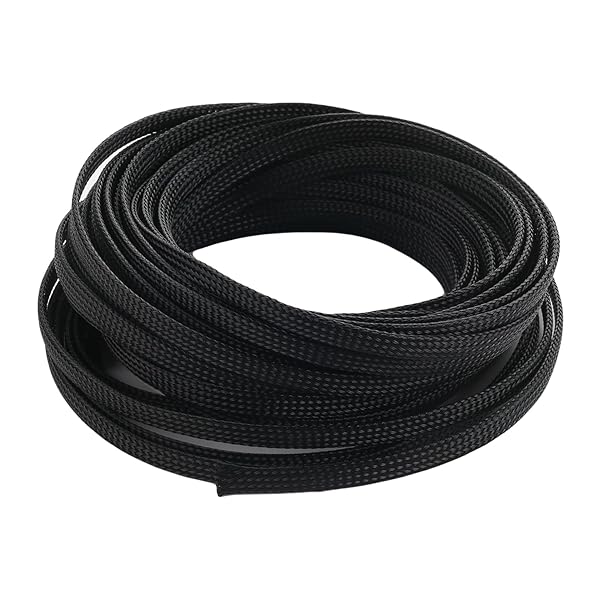 Othmro Othmro 10m Expandable Braided Cable Sleeve 6mm Flexible Wire Loom Organizer for TV Audio PC Cords Black - View 7 of 7