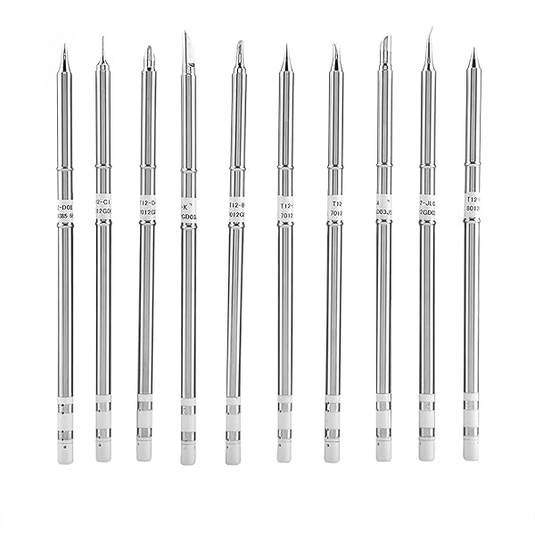 YWBL-WH 10PCS T12 Series Soldering Iron Tips for FX-951 Rework Station - High-Quality Replacement Welding Tools