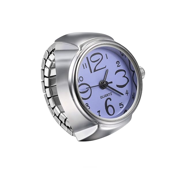 JewelryWe Stylish Elastic Quartz Finger Ring Watches for Men & Women - Perfect Valentine's Day Gift!