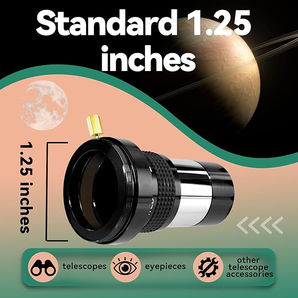 SVBONY "SVBONY SV137 2X Barlow Lens - 1.25" Metal Telescope Accessory with Multi-Coating & T-Thread" - View 5 of 10