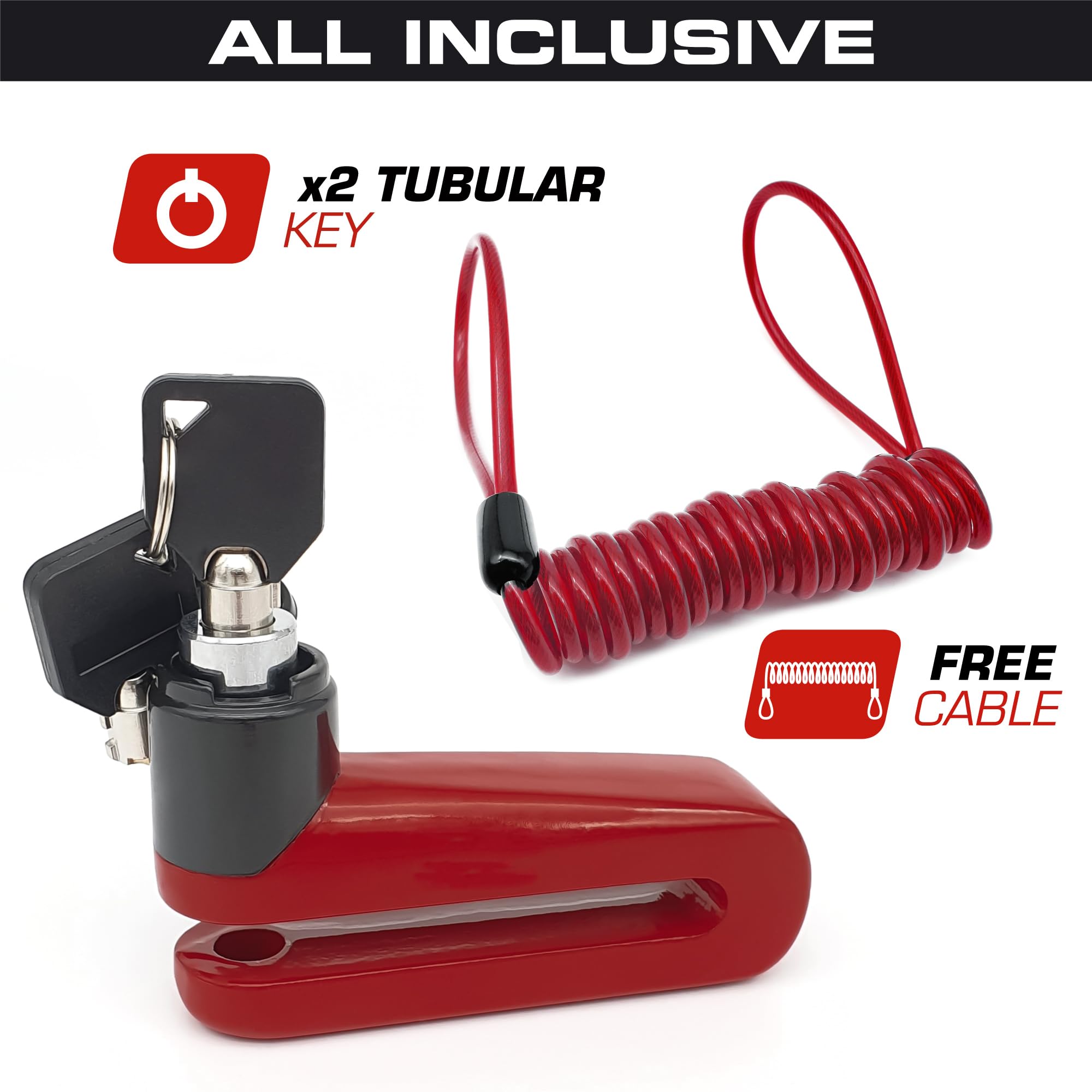 RADIKAL RK510R Motorcycle Disc Lock Compact Security Effective Anti Theft Brake Lock for Motorbike Scooter Electric Bike - View 6 of 8