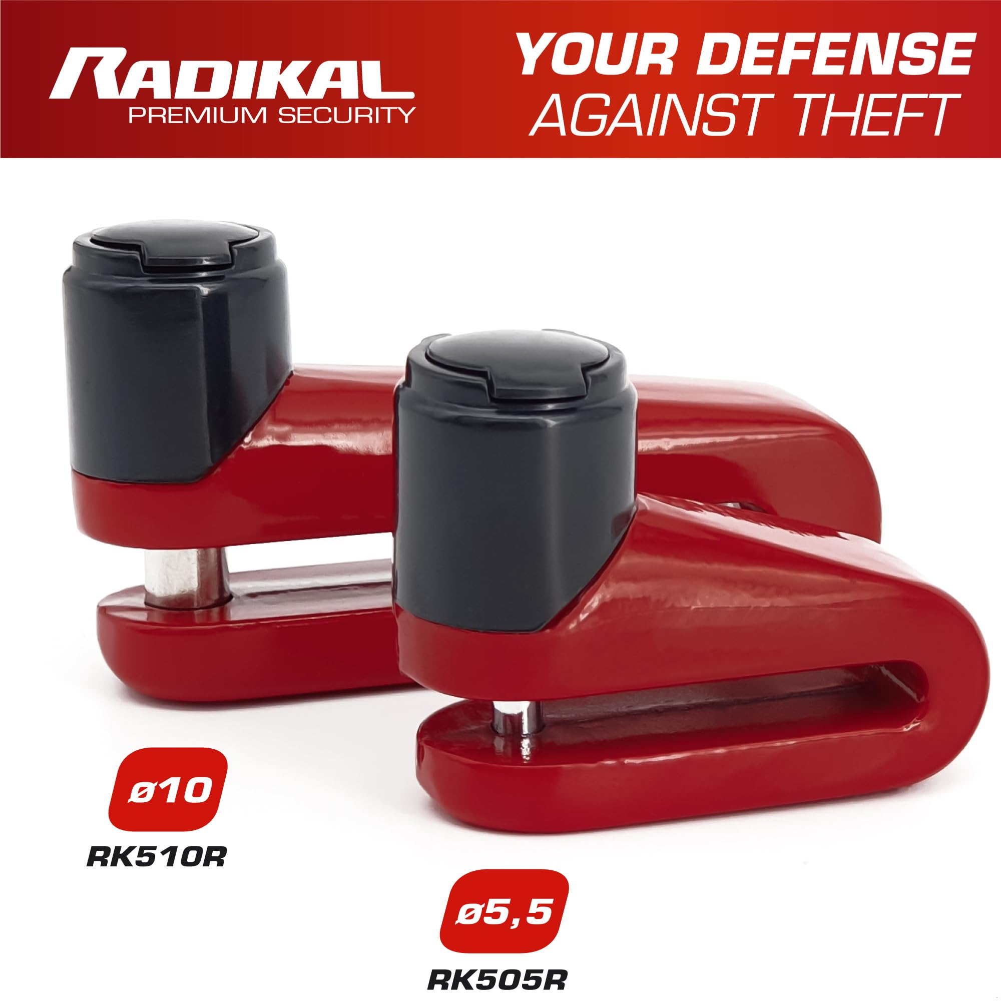 RADIKAL RK510R Motorcycle Disc Lock Compact Security Effective Anti Theft Brake Lock for Motorbike Scooter Electric Bike - View 8 of 8