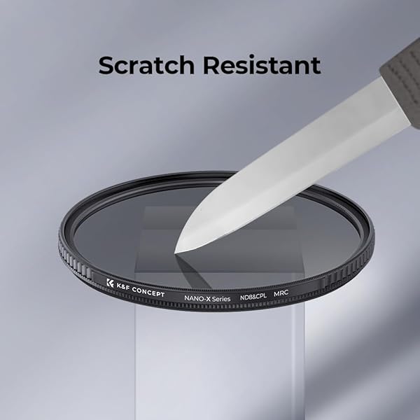 K&F CONCEPT KF Concept 77mm ND8 and CPL Circular Polarizing Filter 2 in 1 for Camera Lens with 28 Multi-Layer Coatings Hydrophobic Scratch Resistant - View 6 of 10