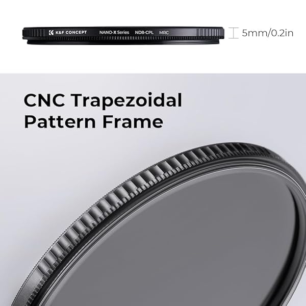 K&F CONCEPT KF Concept 77mm ND8 and CPL Circular Polarizing Filter 2 in 1 for Camera Lens with 28 Multi-Layer Coatings Hydrophobic Scratch Resistant - View 9 of 10