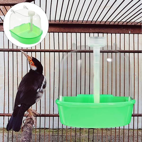 POPETPOP Bird Bath for Cage Parakeet Bath Tub Water Filling for Budgie Conure Finch Canary Cockatiel Parrot Lovebird Accessories - View 2 of 9