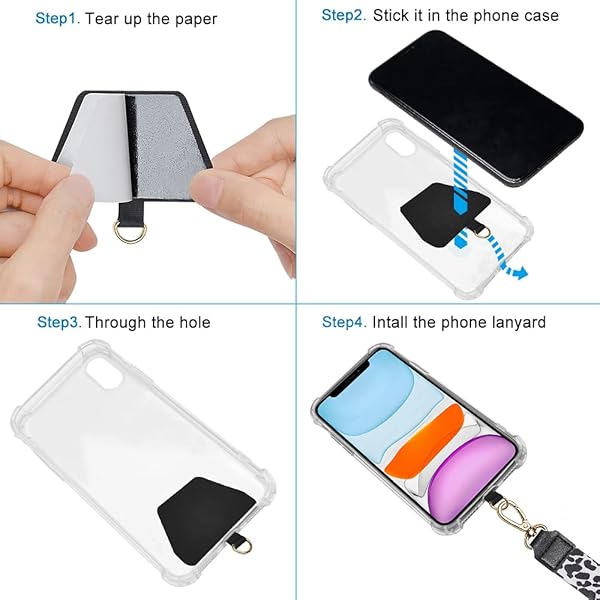 SHANSHUI SHANSHUI Phone Lanyard Universal Neck Strap Wrist Tether Key Chain Holder for All Smartphones White Cheetah Design - View 6 of 7