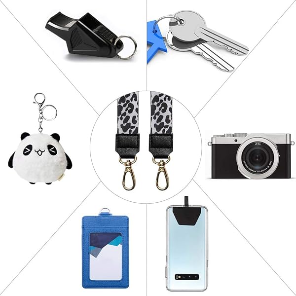 SHANSHUI SHANSHUI Phone Lanyard Universal Neck Strap Wrist Tether Key Chain Holder for All Smartphones White Cheetah Design - View 7 of 7