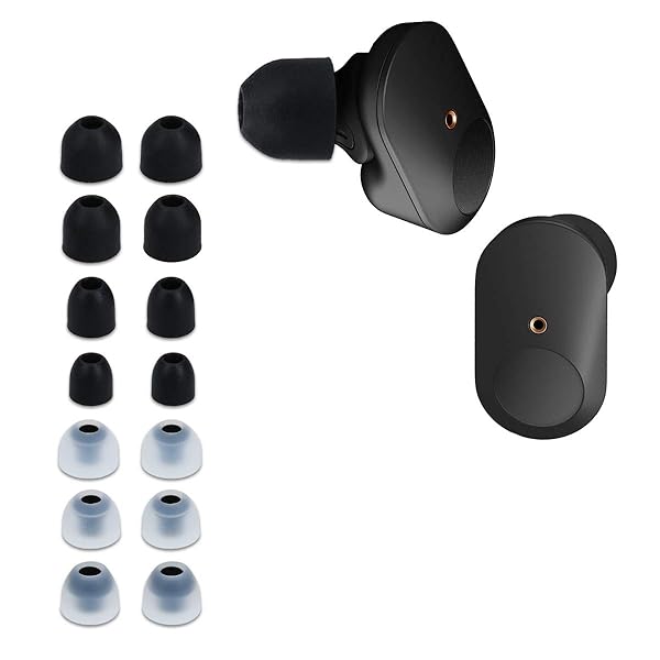 KWMobile 14x Silicone Ear Tips for Sony WF-1000XM3/4/5 - Perfect Replacement for Ultimate Comfort
