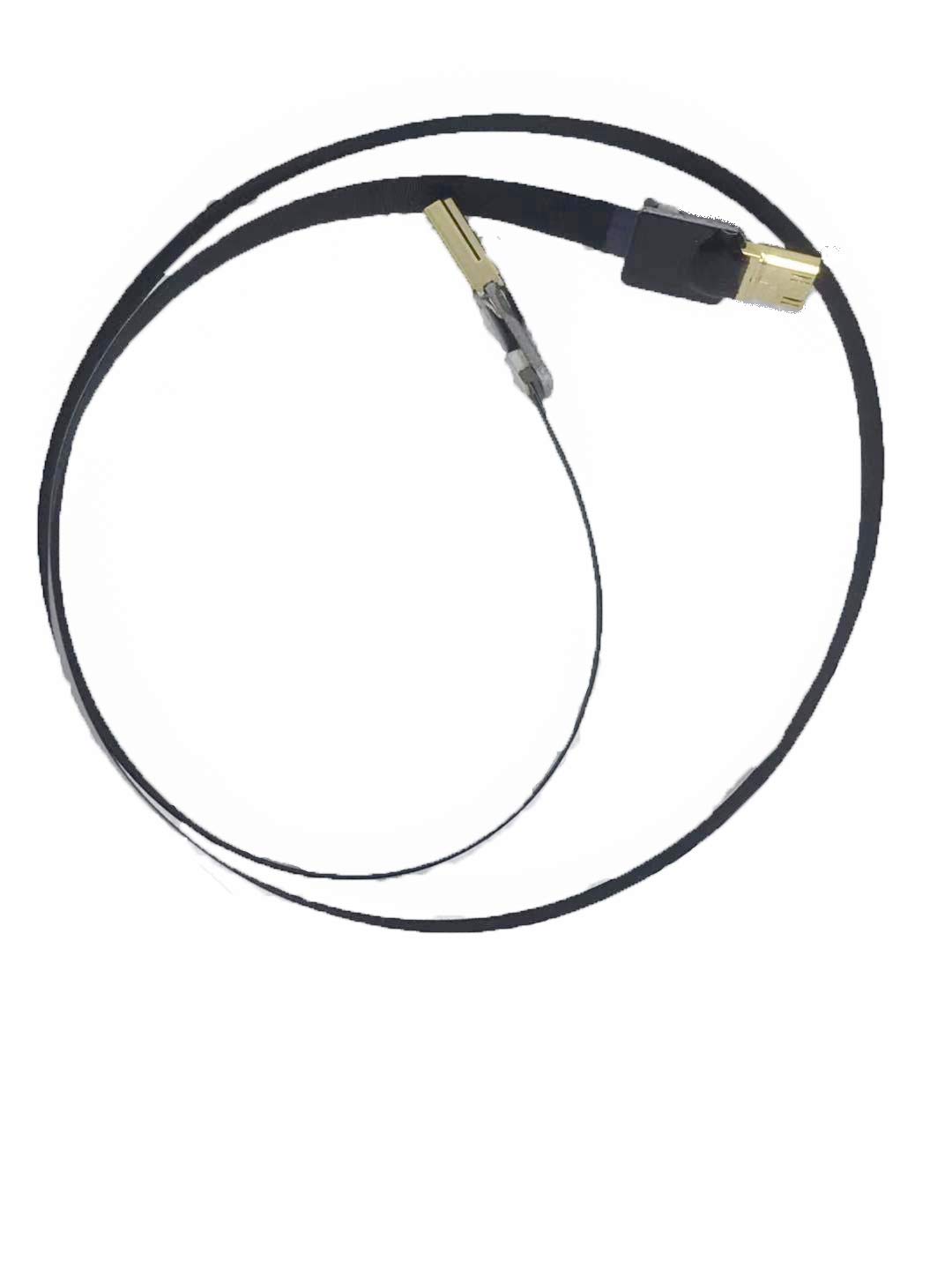 Slim FPV Flat HDMI Cable Mini Male to Standard HDMI for Canon 5D3 5D2 Panasonic GH3 GH2 Sony NEX 5N 5T 5R 7N 5CM Black 50CM - View 5 of 9