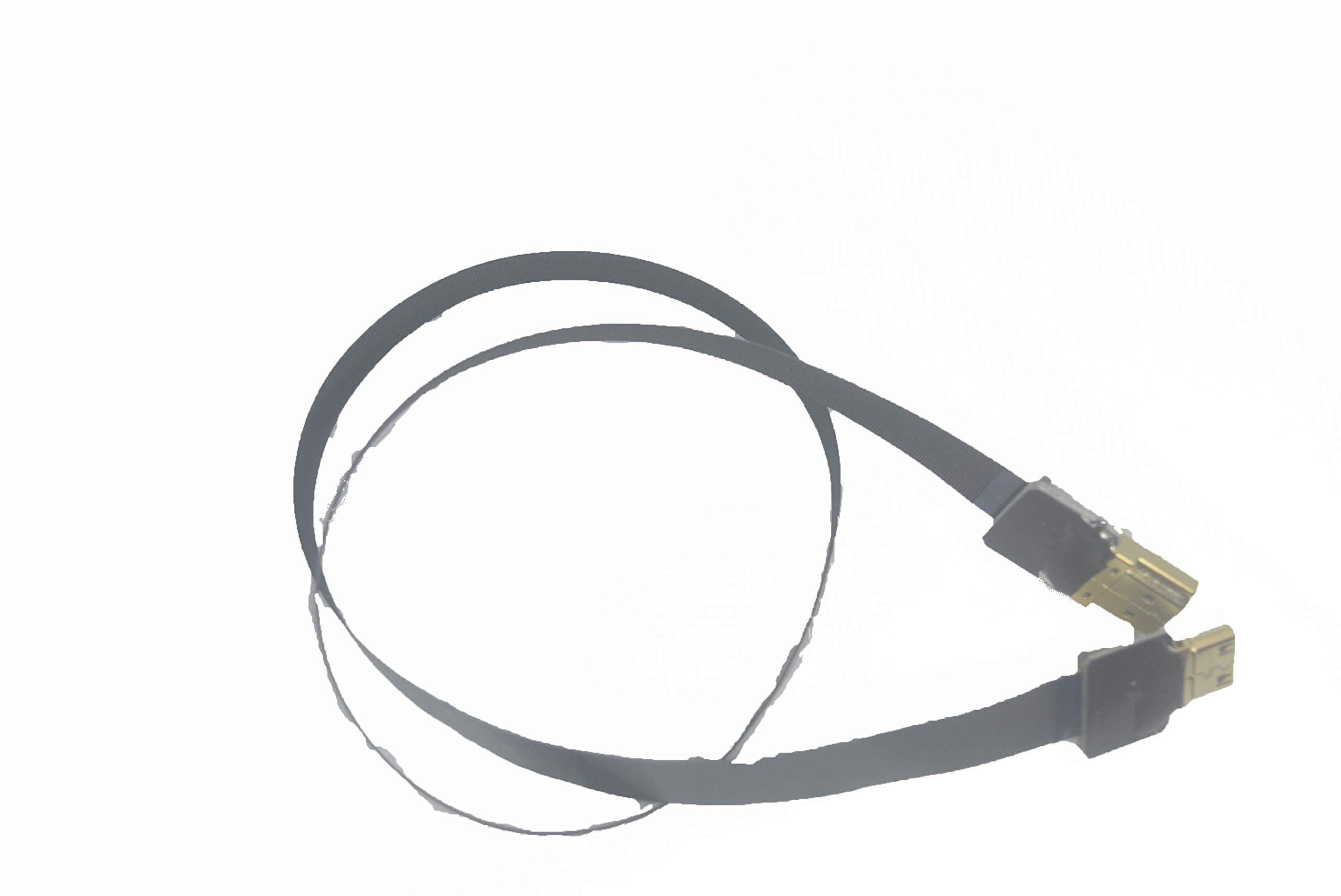 Slim FPV Flat HDMI Cable Mini Male to Standard HDMI for Canon 5D3 5D2 Panasonic GH3 GH2 Sony NEX 5N 5T 5R 7N 5CM Black 50CM - View 7 of 9