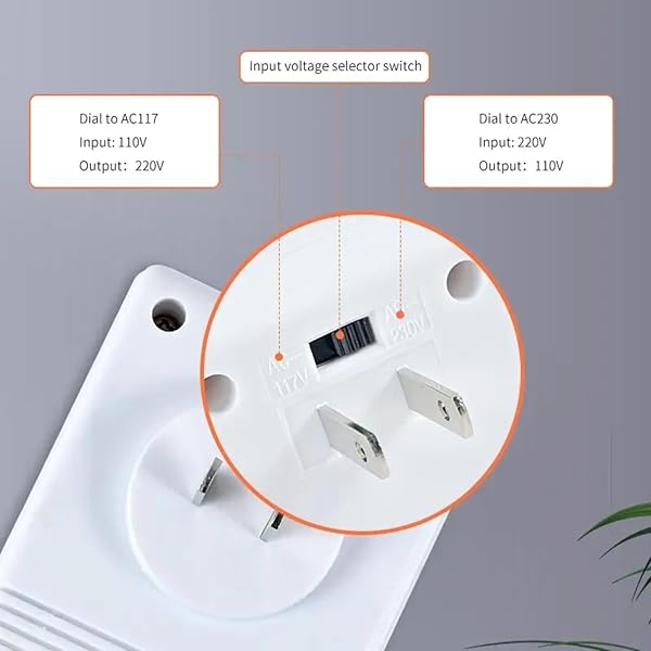 Walfront Voltage Converter 70W 110V to 220V Step Up Down Transformer Ideal for Travel - View 3 of 8