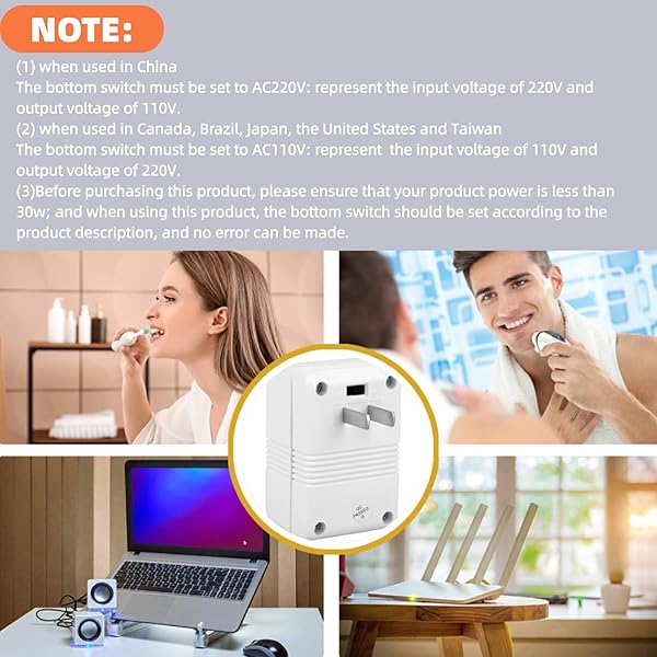 Walfront Voltage Converter 70W 110V to 220V Step Up Down Transformer Ideal for Travel - View 5 of 8