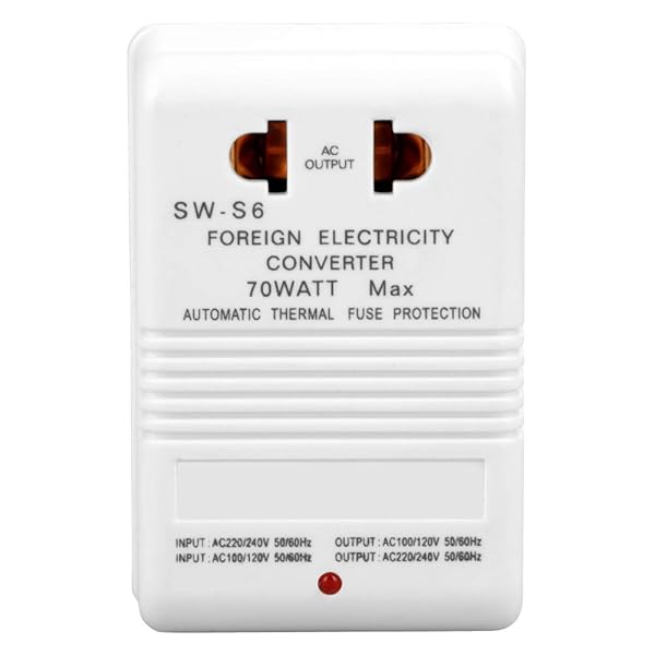 Voltage Converter 70W 110V to 220V Step Up Down Transformer Ideal for Travel