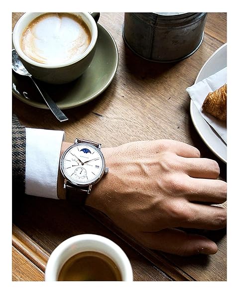 BINLUN BINLUN Leather Watch Strap Quick Release with Silver Buckle 23mm for Men Women Durable Comfortable Stylish Watch Band Brown - View 7 of 9