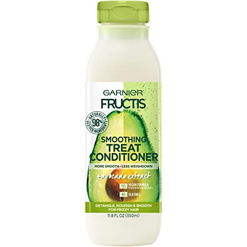 Garnier Garnier Fructis Smoothing Treat Conditioner with Avocado - 98% Natural, Nourishing Formula for Frizzy Hair, 11.8 Fl Oz