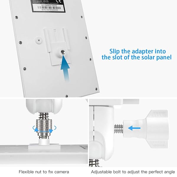 HOLACA HOLACA Weatherproof Gutter Mount for Ring Solar Panel Outdoor Wall Bracket Accessories White - View 6 of 7