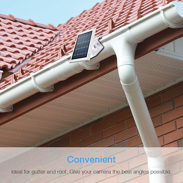 HOLACA HOLACA Weatherproof Gutter Mount for Ring Solar Panel Outdoor Wall Bracket Accessories White - View 7 of 7