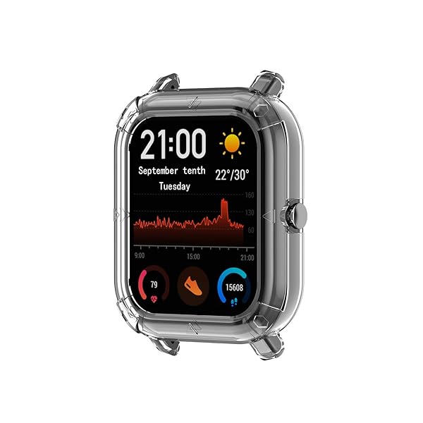 Turnwin Turnwin Case for Xiaomi Huami Amazfit GTS Soft TPU Shockproof Cover Slim Bumper Shell Protector White Pink Accessories - View 5 of 9