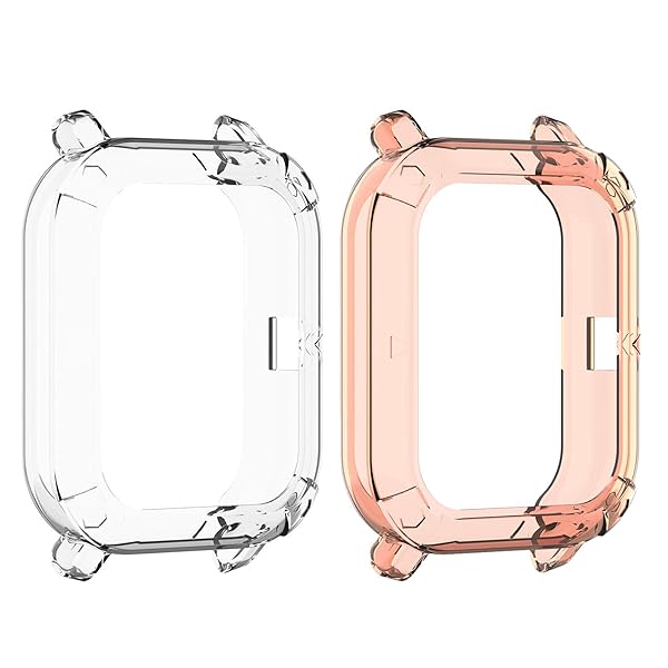 Turnwin Turnwin Case for Xiaomi Huami Amazfit GTS Soft TPU Shockproof Cover Slim Bumper Shell Protector White Pink Accessories