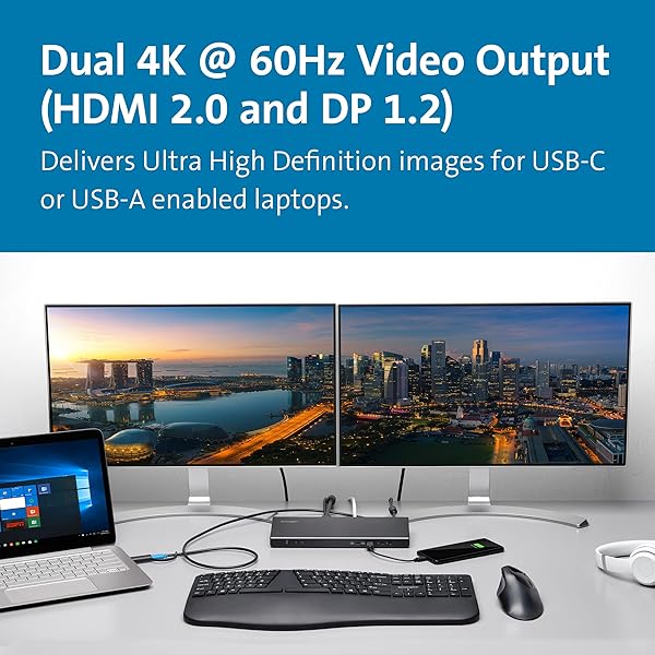 Kensington Buy Kensington SD4750P USB-C Dock: Dual 4K, 85W PD for Windows, MacBook & Chromebooks - View 3 of 7