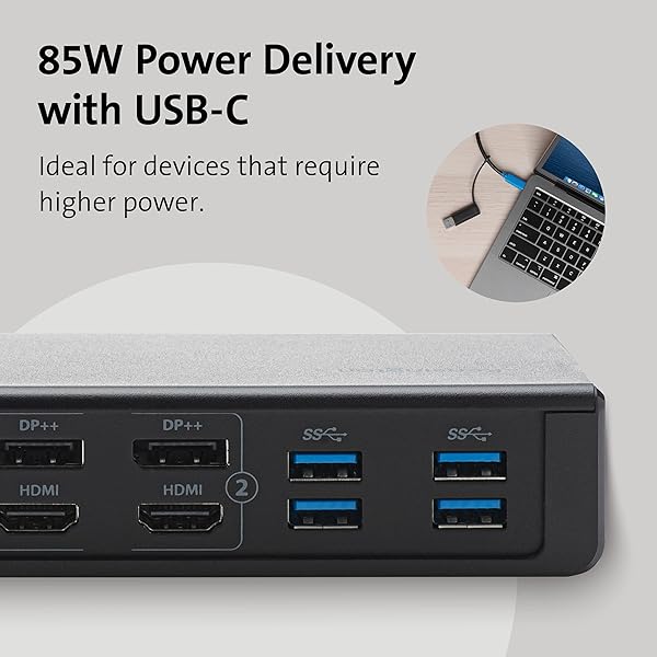 Kensington Buy Kensington SD4750P USB-C Dock: Dual 4K, 85W PD for Windows, MacBook & Chromebooks - View 4 of 7