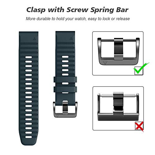 NotoCity NotoCity 22mm Watchbands Compatible with Fenix 6 5 8 Forerunner 935 945 Approach S60 Quatix 5 Slate Color - View 4 of 8