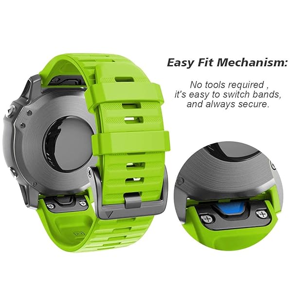 NotoCity NotoCity 22mm Watchbands Compatible with Fenix 6 7 Pro 5 Plus Forerunner 935 945 Approach S60 Quatix 5 Green - View 2 of 8