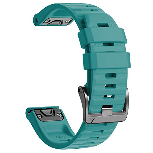 NotoCity Fenix 6X Watch Band Compatible with Fenix 6X Pro 5X 5X Plus 7X 3 HR Tactix Descent MK1 D2 Delta PX Charlie Rock Blue