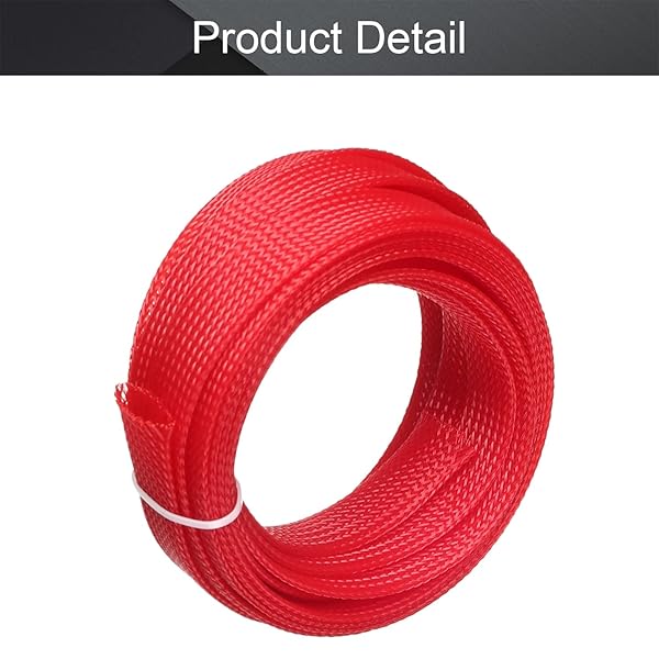 Othmro Othmro 5m Red PET Expandable Braid Cable Sleeving for Power Cord and Audio Video Cables Protection from Pets Chewing - View 4 of 6