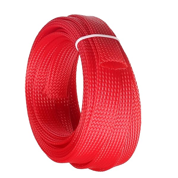 Othmro Othmro 5m Red PET Expandable Braid Cable Sleeving for Power Cord and Audio Video Cables Protection from Pets Chewing - View 5 of 6