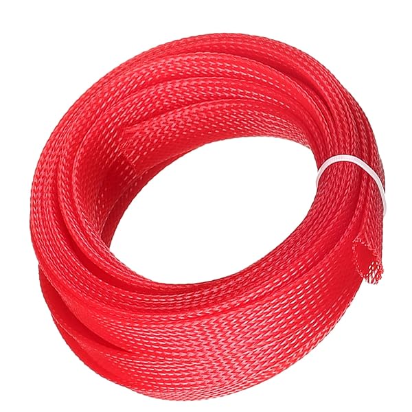 Othmro Othmro 5m Red PET Expandable Braid Cable Sleeving for Power Cord and Audio Video Cables Protection from Pets Chewing - View 6 of 6