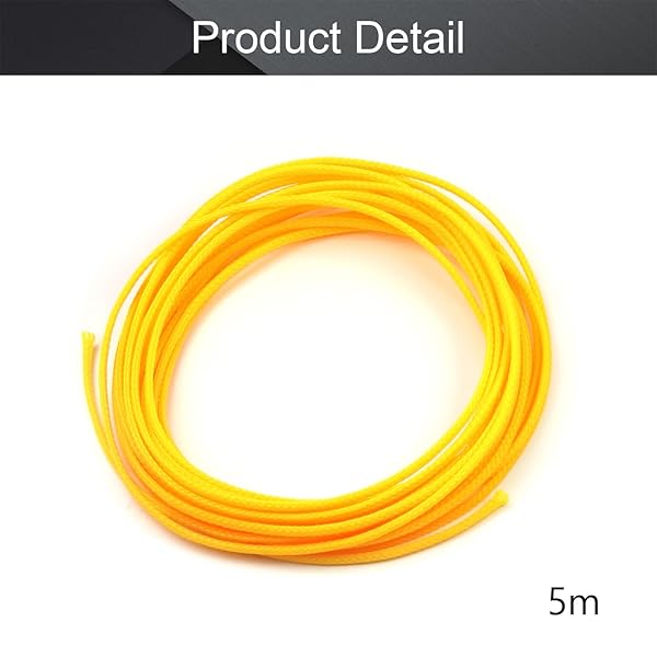 Othmro Othmro 5m Yellow PET Expandable Braid Cable Sleeving for Power Cord and Audio Video Cables Protection from Pets Chewing - View 4 of 4