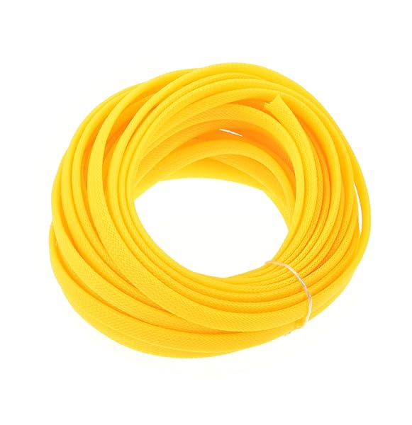 Othmro Othmro 10m Yellow Expandable Cable Sleeving Flexible Wire Mesh for Organizing and Protecting Wires from Pets Chewing - View 6 of 7