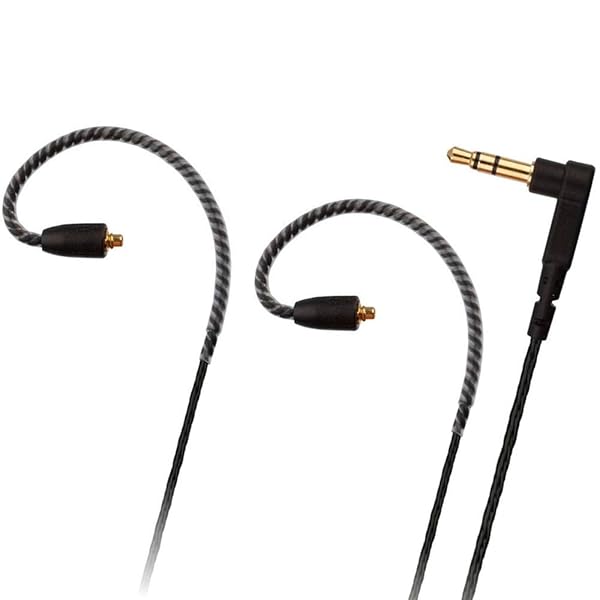 ezonpinzv Headphone Extension Cable MMCX Audio Cord 3.5mm Plug Compatible with Shure SE215 SE315 SE846 Black for Enhanced Sound Quality - View 3 of 4