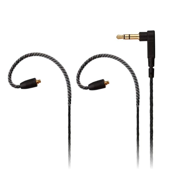 ezonpinzv Headphone Extension Cable MMCX Audio Cord 3.5mm Plug Compatible with Shure SE215 SE315 SE846 Black for Enhanced Sound Quality - View 4 of 4