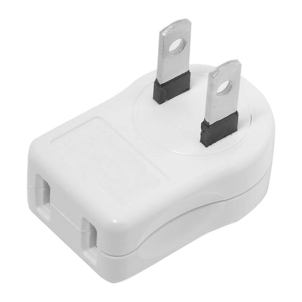 cablecc Cablecc NEMA 1-15P USA Outlet Saver Power Extension Adapter 2 Prong 2 Outlets 90 Degree Angled Design for Convenient Use - View 2 of 6