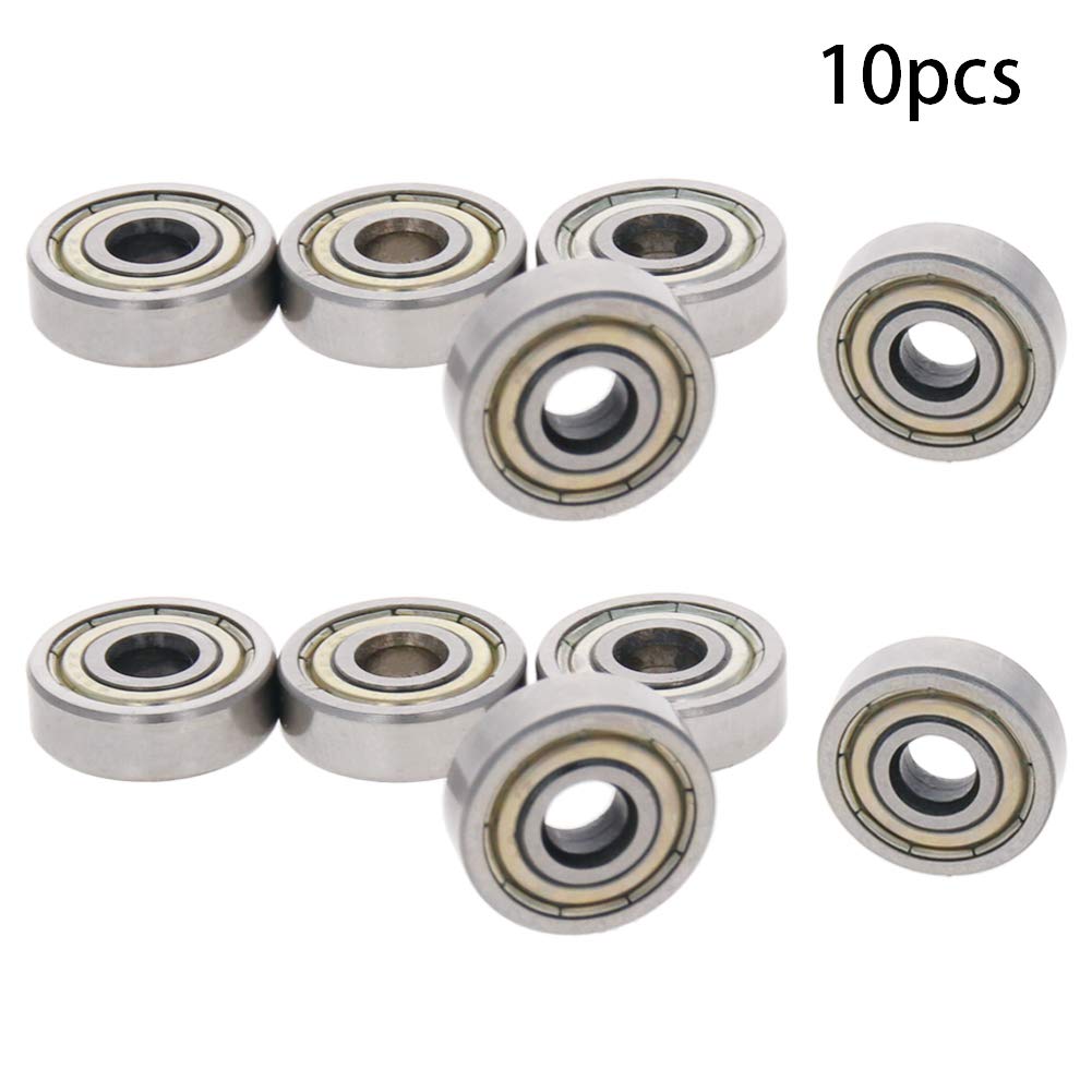 Othmro Othmro 10Pcs 625ZZ Deep Groove Ball Bearings Double Plastic Sealed Carbon Steel for Skateboards Scooters Robotics and More - View 2 of 9