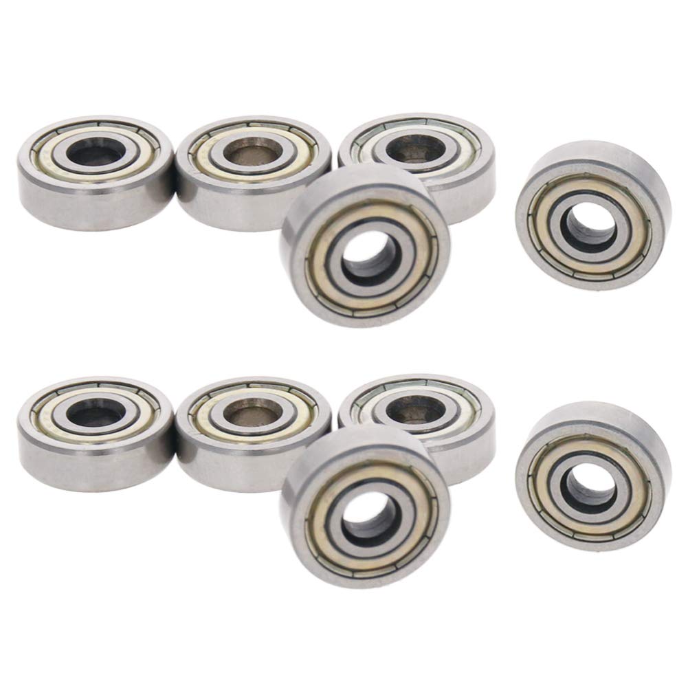 Othmro 10Pcs 625ZZ Deep Groove Ball Bearings Double Plastic Sealed Carbon Steel for Skateboards Scooters Robotics and More