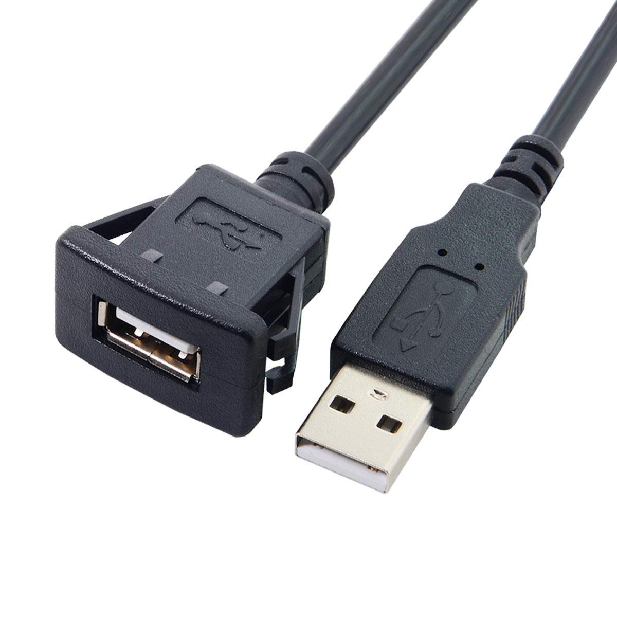 cablecc 1m Waterproof USB 2.0 Extension Cable for Car Dashboard - Cablecc Latch Mount AUX Solution - View 2 of 7