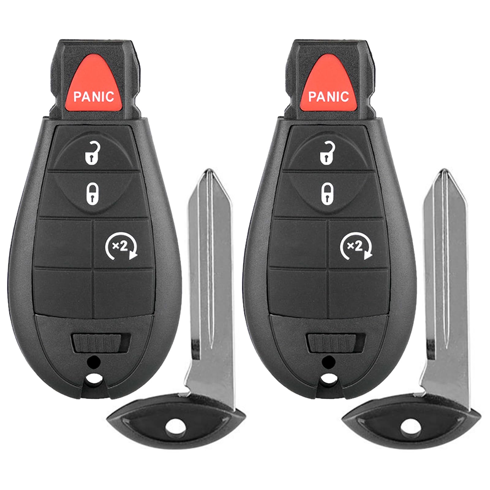 Aupoko GQ4-53T Keyless Entry Fob 4 Buttons Programmable Remote Keys Compatible with 2013-2018 Dodge Ram 1500 2500 3500