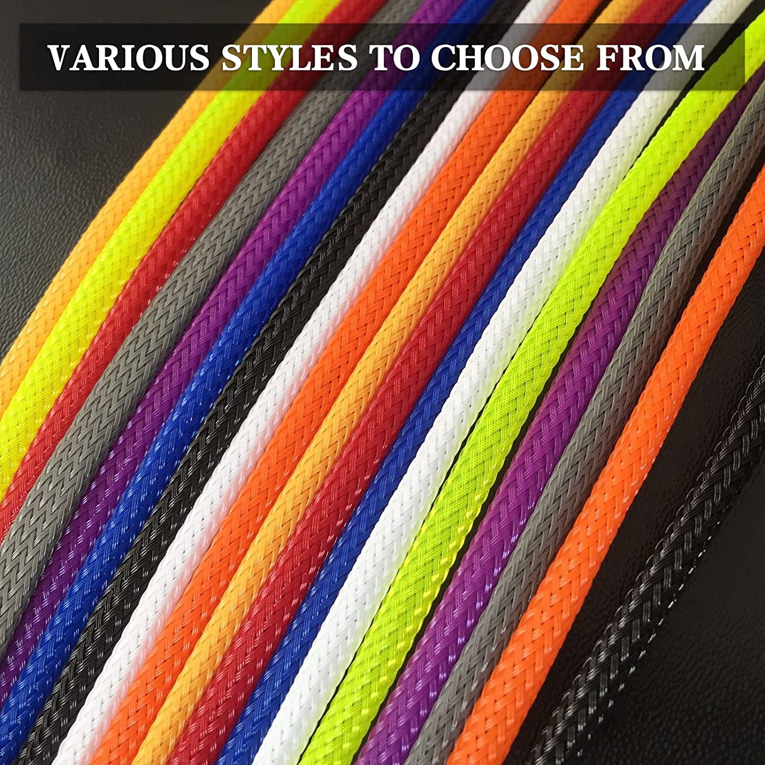 Othmro Othmro 1m PET Expandable Cord Protector Wire 0.98inch Width Flexible Mesh Sleeve for USB Power Audio Video Cables Blue - View 5 of 8