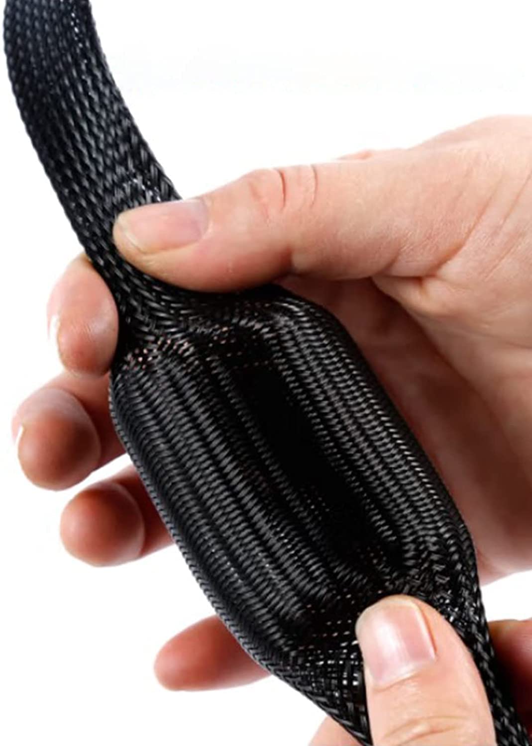 Othmro Othmro 1m PET Expandable Cord Protector Wire 0.98inch Width Flexible Mesh Sleeve for USB Power Audio Video Cables Blue - View 7 of 8