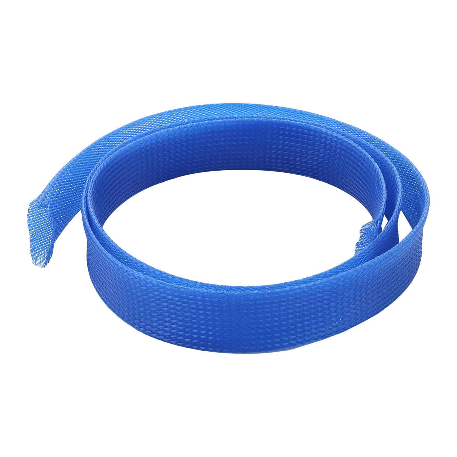 Othmro 1m PET Expandable Cord Protector Wire 0.98inch Width Flexible Mesh Sleeve for USB Power Audio Video Cables Blue