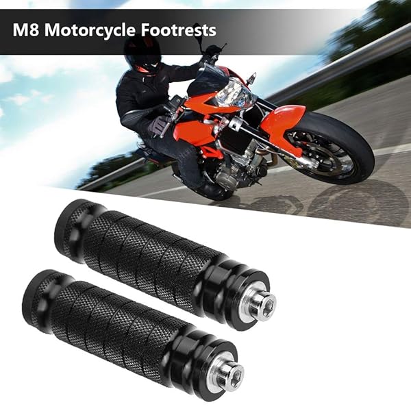 KIMISS Buy KIMISS 8mm CNC Aluminum Motorcycle Foot Pegs - Non-Slip Rear Footrests for Ultimate Comfort - View 6 of 10