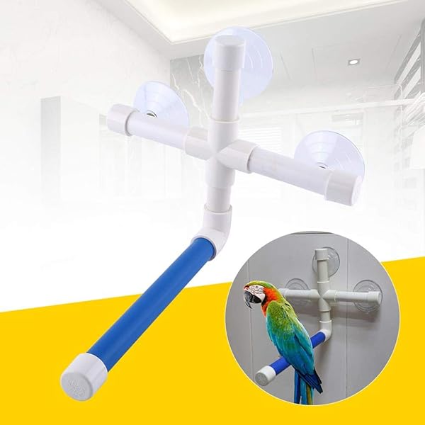 Taidda Redxiao Bird Perch Foldable Suction Cup Window Stand Toy for Parrots Budgie Finches Canaries Cockatiels Lovebird - View 4 of 9