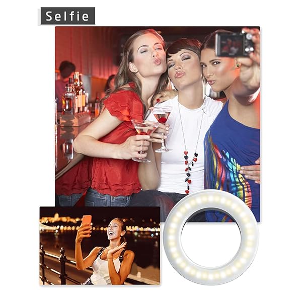 XINBAOHONG XINBAOHONG Rechargeable Clip-on Selfie Ring Light with 40 LED for Smartphone Photography and Video - View 4 of 7