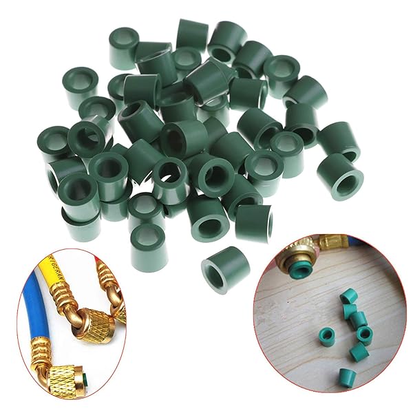 Onyehn Onyehn 1/4 Inch Thread Charging Hose Gasket Sealing O Ring Kit Replacement Rubber Seals for A/C Refrigeration 100 Pack - View 2 of 5