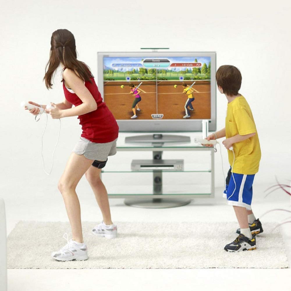 ZeroStory Wii Controller and Nunchuck 2 Pack for Wii and Wii U with Silicone Case and Wrist Strap Red and Blue - View 7 of 7