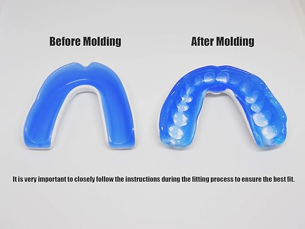 COOLLO SPORTS COOLLO SPORTS Boil and Bite Mouth Guard Custom Fit for Football Hockey Rugby Lacrosse Boxing MMA Free Case Included Pumpkin Orange Black - View 4 of 5