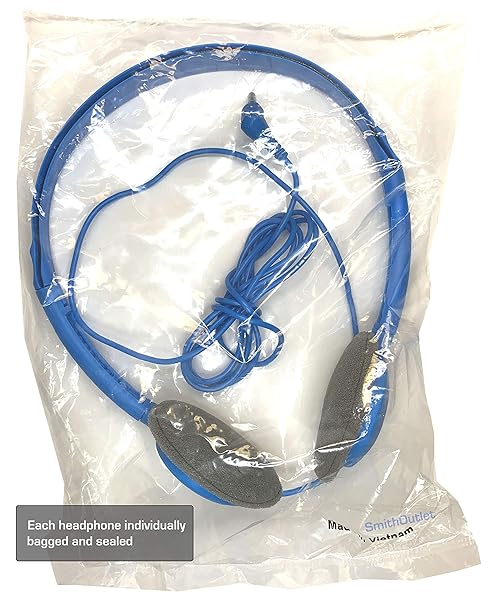 SmithOutlet SmithOutlet 50 Pack Bulk Classroom Headphones in Blue for Students and Teachers - View 5 of 7